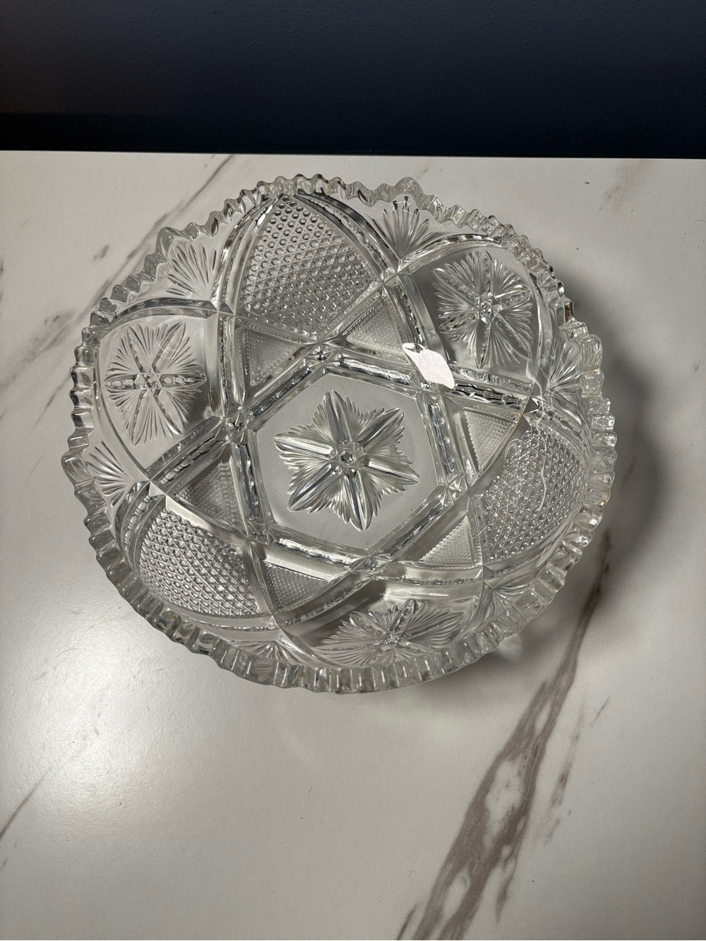 Vintage Fostoria American Brilliant Period Cut Crystal Bowl